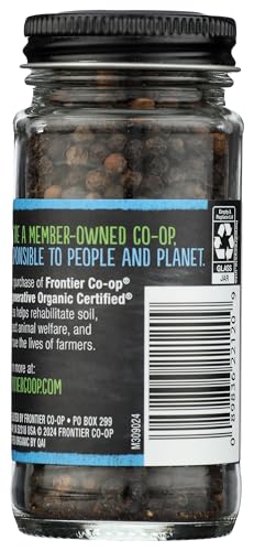 Frontier Co-op peppercorns close-up reveal rich texture ideal for grinding