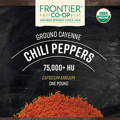 Frontier Co-op Cayenne Chili Powder 50k HU poured over a dish for a spicy kick.