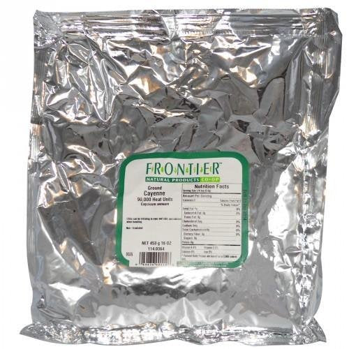 Frontier Co-op Cayenne Ground spice scoop aids precise, easy seasoning.