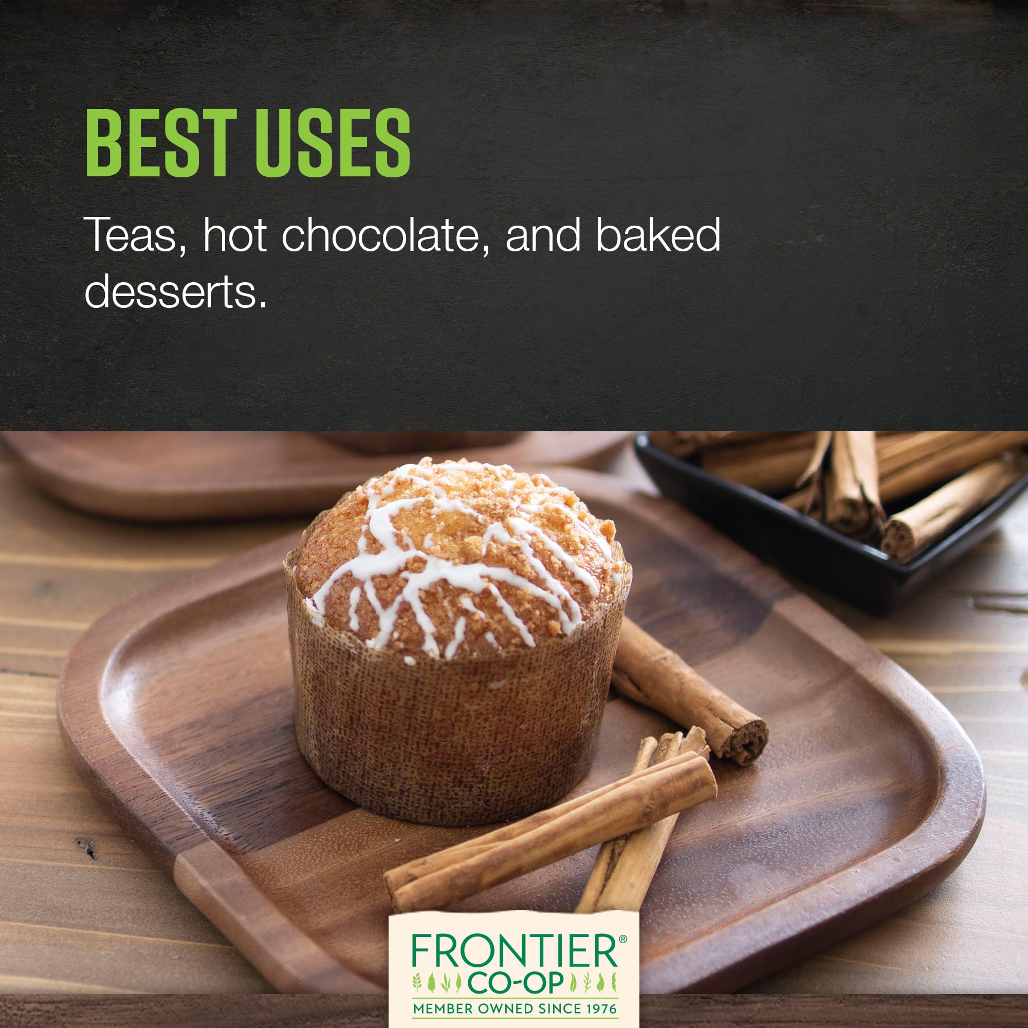 Frontier Co-op Organic Ceylon cinnamon sticks on baking setup for mild spice