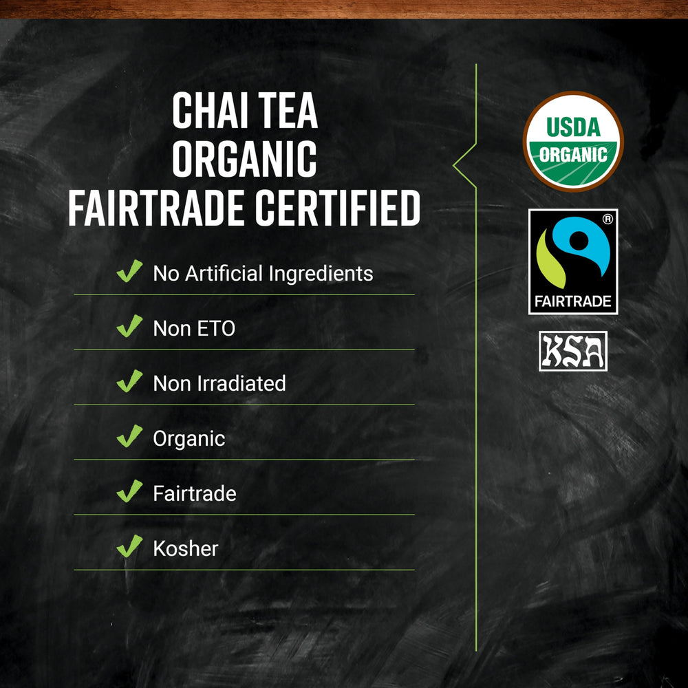 Frontier Co-op Chai Tea spice blend closeup with cardamom and cinnamon.