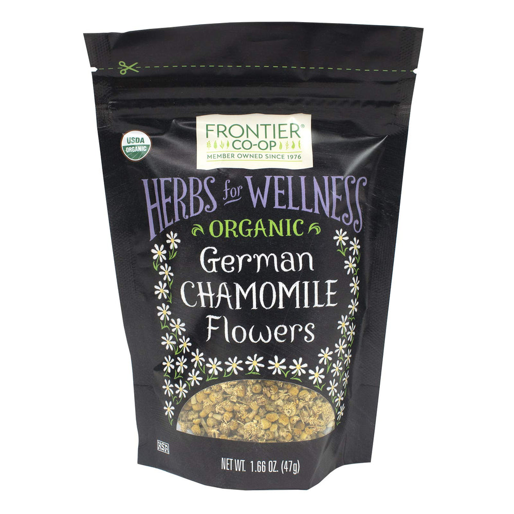 Frontier Co-op chamomile flowers whole bag 1.66oz natural calming tea ingredient