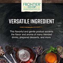Frontier Co-op chamomile tea in cup with fragrant notes for a soothing brew