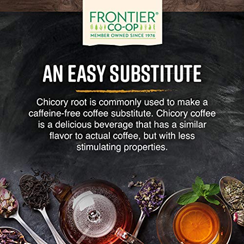 Frontier Co-op chicory root granules ready to brew as a caffeine-free substitute.