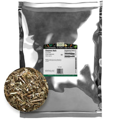 Frontier Co-op Cleavers herb cut and sifted, ideal for tea infusions and tinctures.