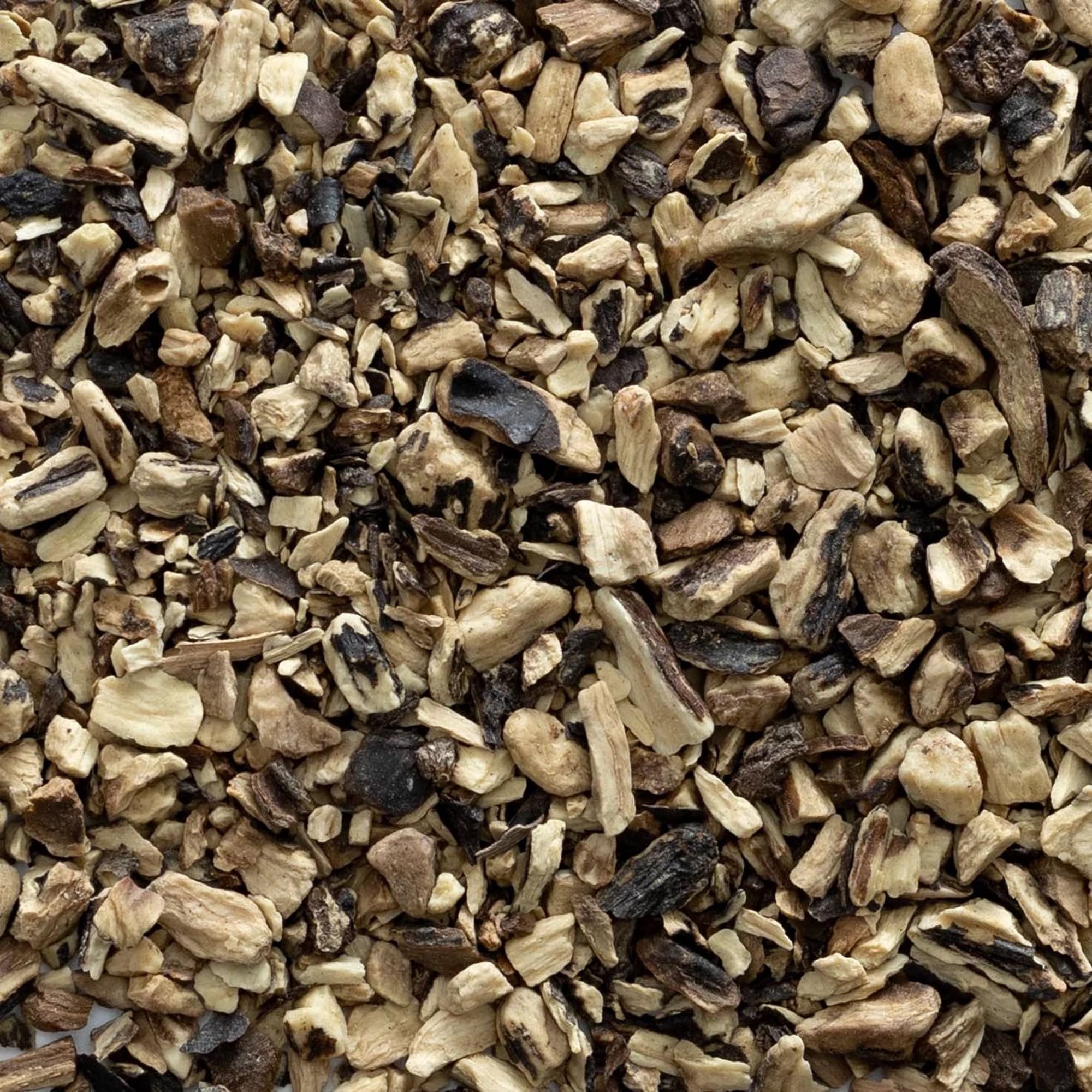 Close-up of comfrey root texture highlighting earthy fibers