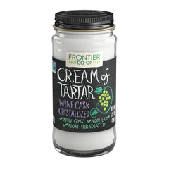 Frontier Co-op Cream of Tartar jar for pure baking essential in the pantry.