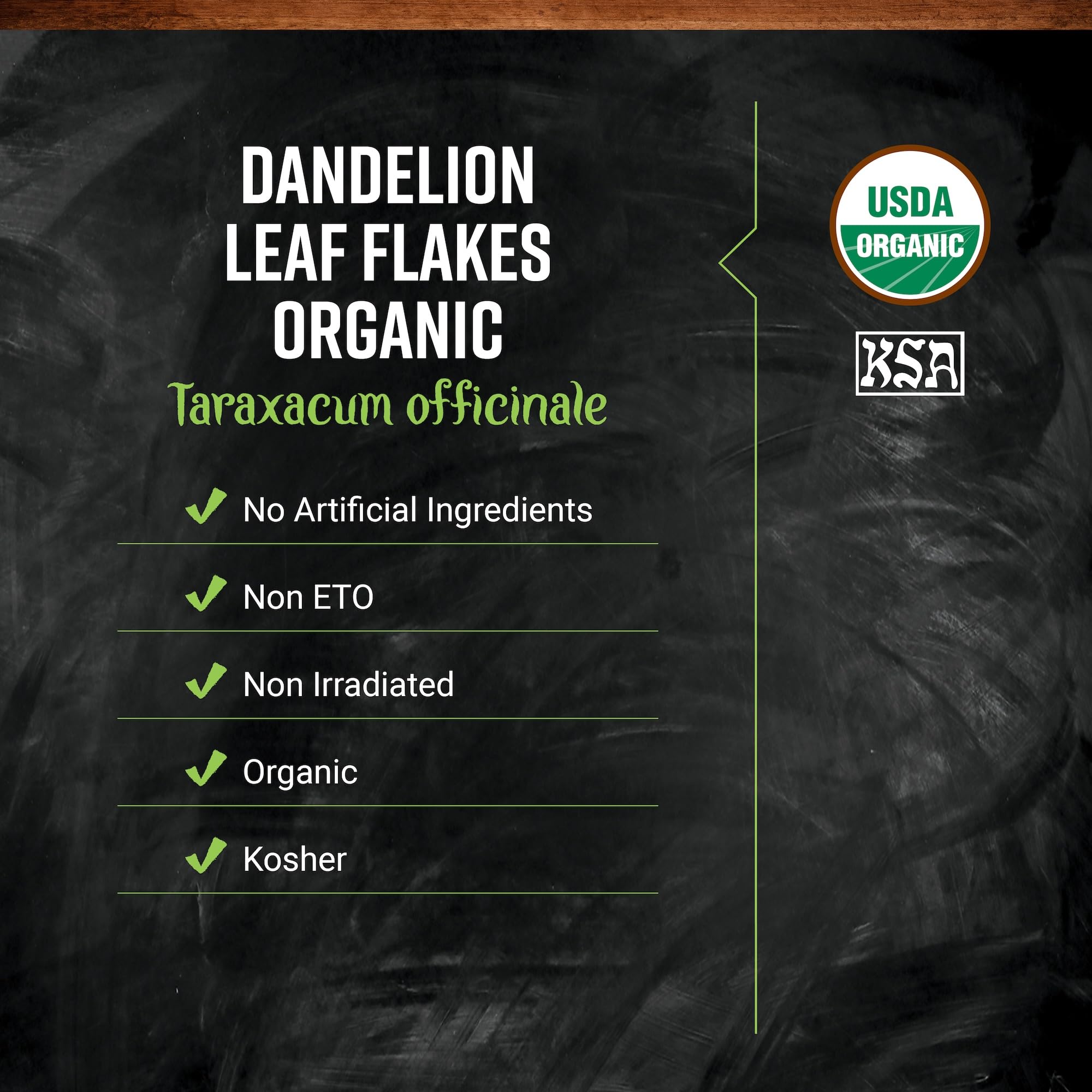 Frontier Co-op dandelion leaf cut and sifted dried for tea blends.