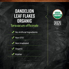 Frontier Co-op dandelion leaf cut and sifted dried for tea blends.