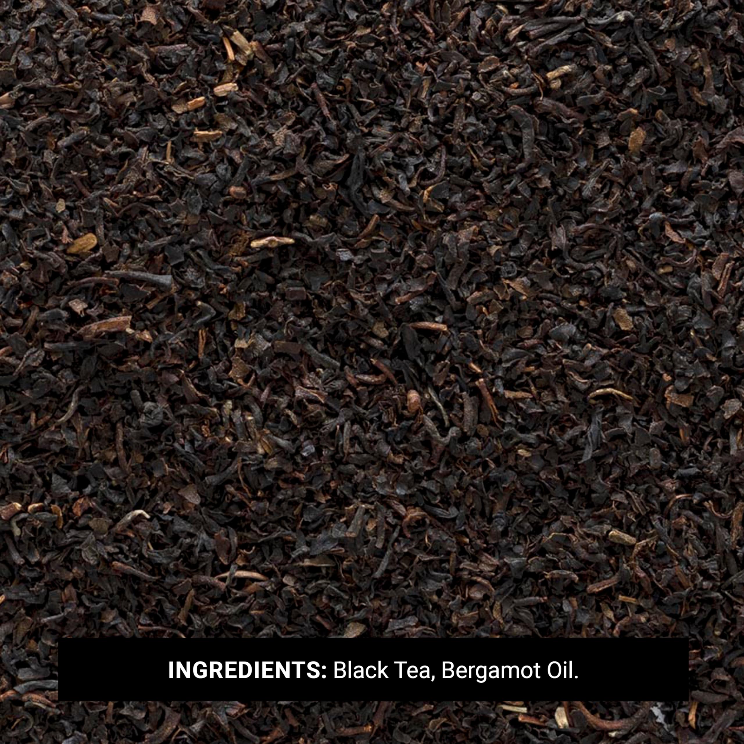 Frontier Co-op Earl Grey dried leaves close-up with bergamot aroma.