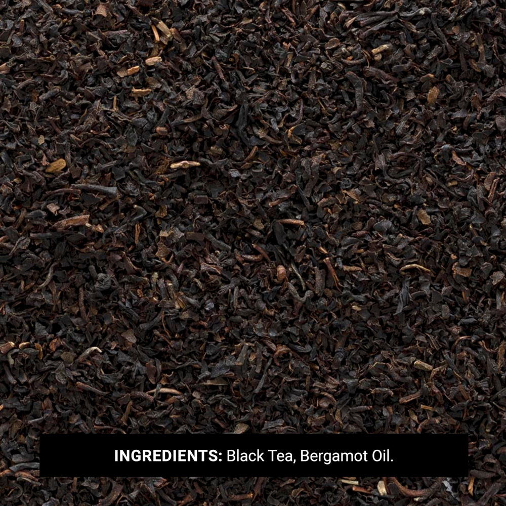 Frontier Co-op Earl Grey dried leaves close-up with bergamot aroma.