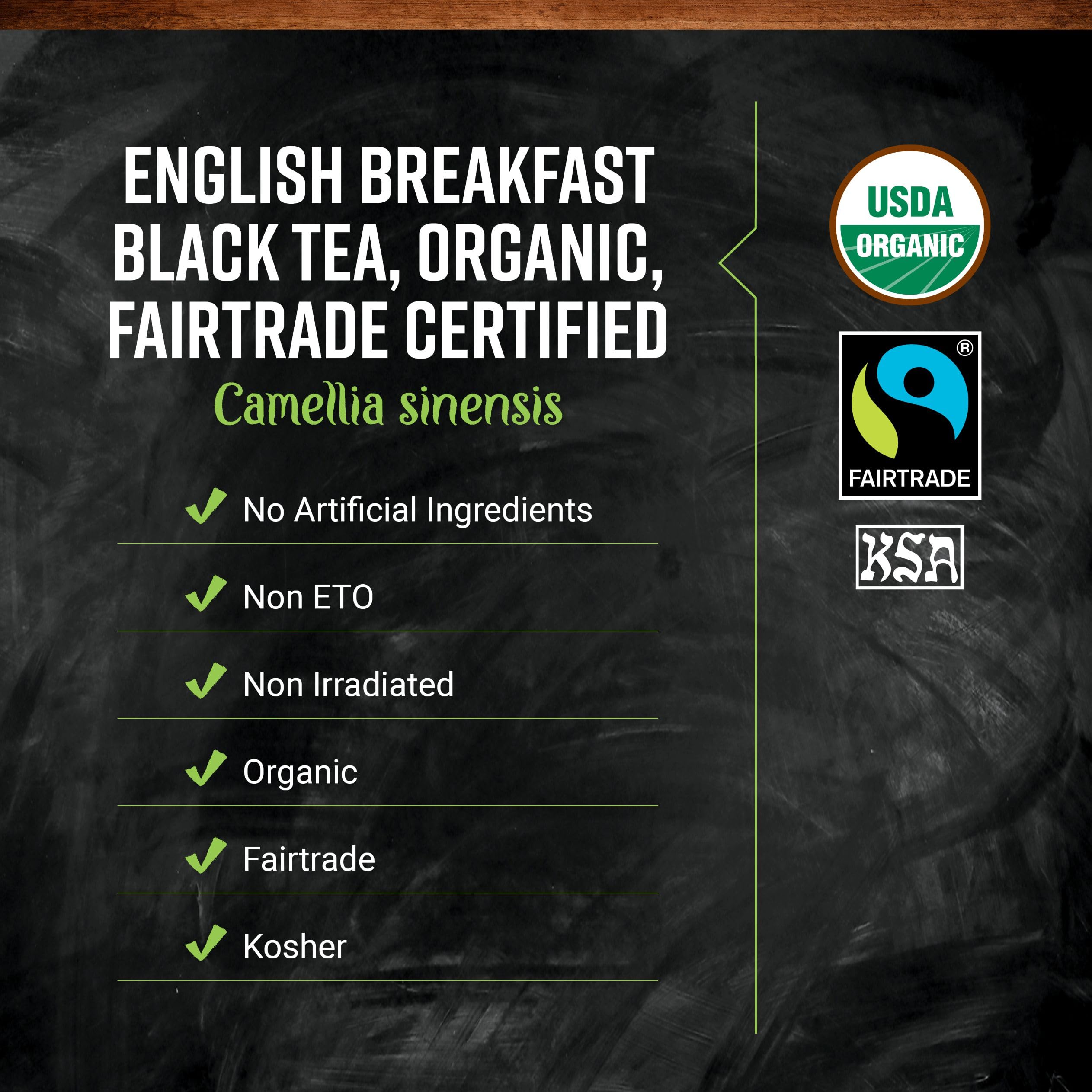 Frontier Co-op English Breakfast Tea steep cup highlighting rich aroma and robust flavor.