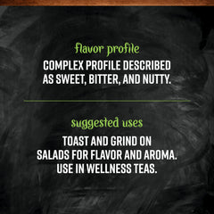 Frontier Co-op fenugreek seed tea infusion for warm, earthy notes.