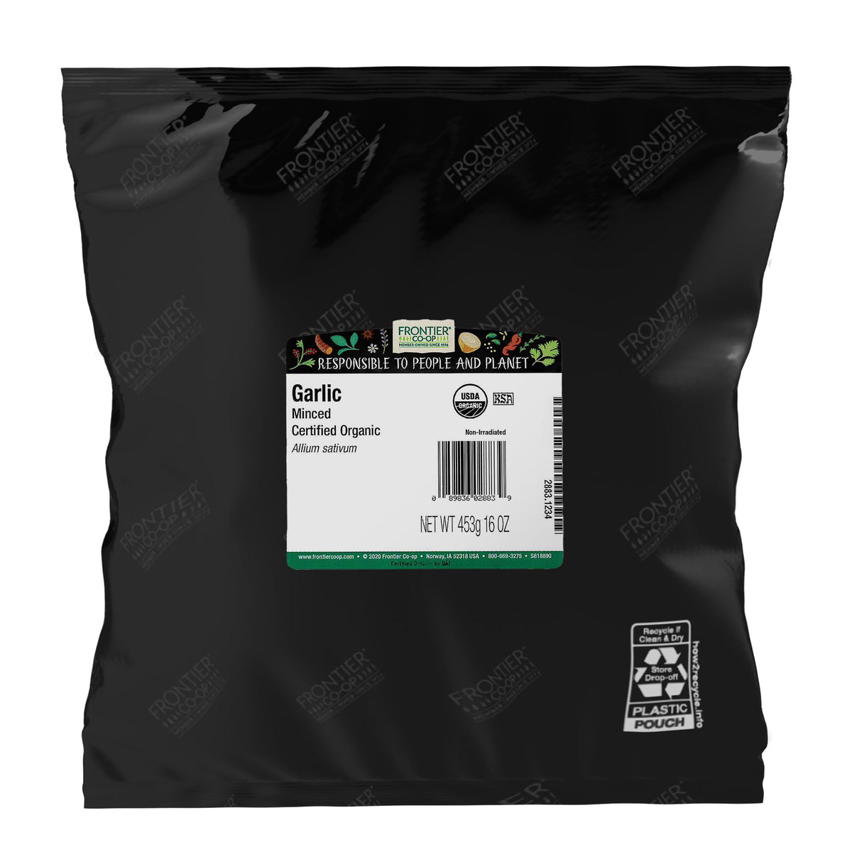 Frontier Co-op garlic flakes in a bulk bag for easy seasoning