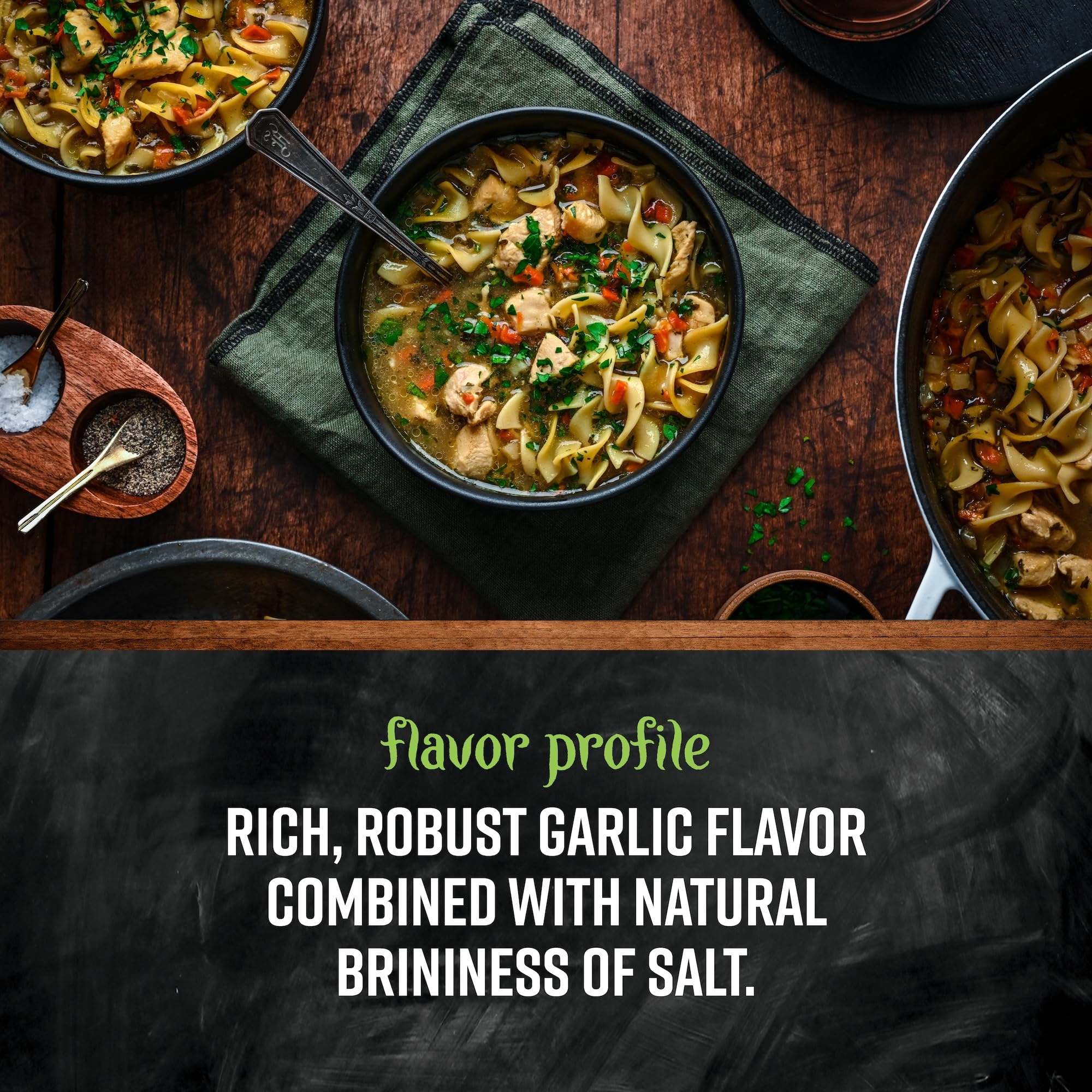 Frontier Co-op garlic salt with parsley seasoning roasted meats and vegetables.