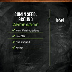 Frontier Co-op ground cumin measuring spoon ready for precise seasoning.