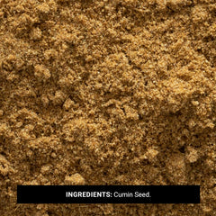 Frontier Co-op ground cumin pour bottle adding warm aroma to curries.