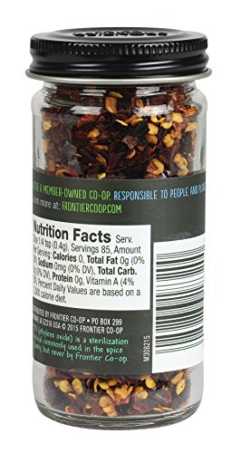 Frontier Co-op ground red cayenne pepper powder close-up texture for heat in soups