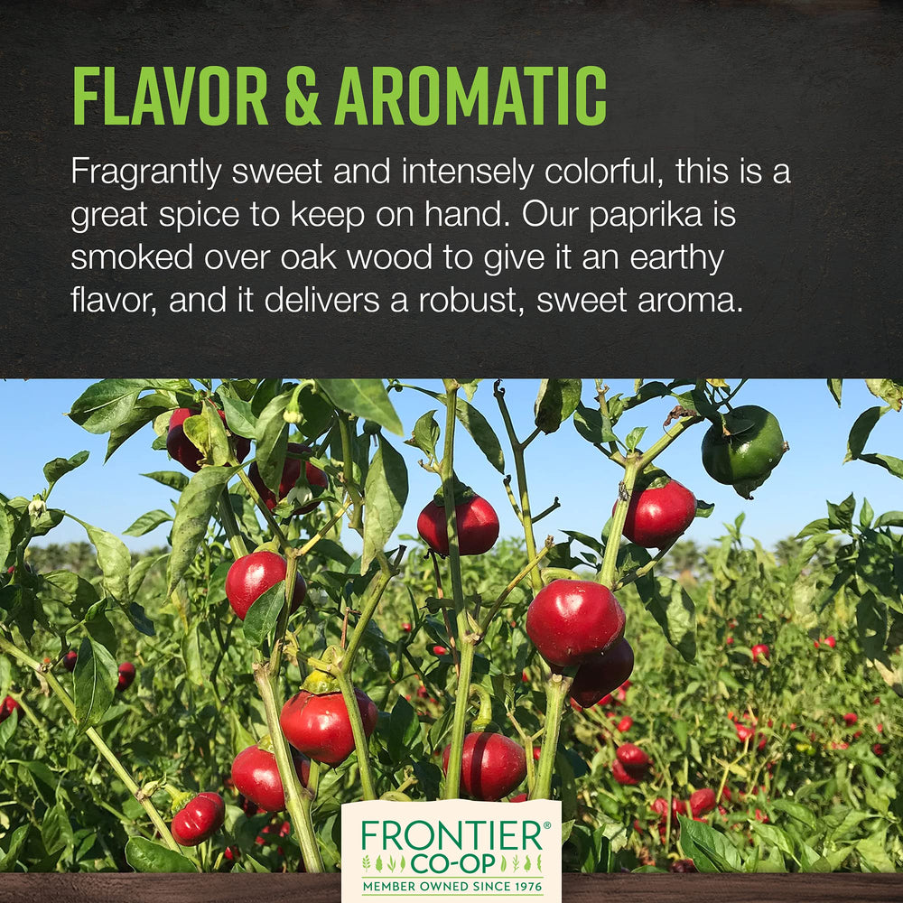 Frontier Co-op smoked paprika jar with recipe ideas for meals