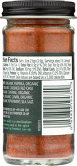 Frontier Co-op Harissa Seasoning bottle with label highlighting organic, kosher certification.