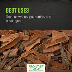 Frontier Co-op Indonesian cinnamon chips tea infusion idea for warming beverages.