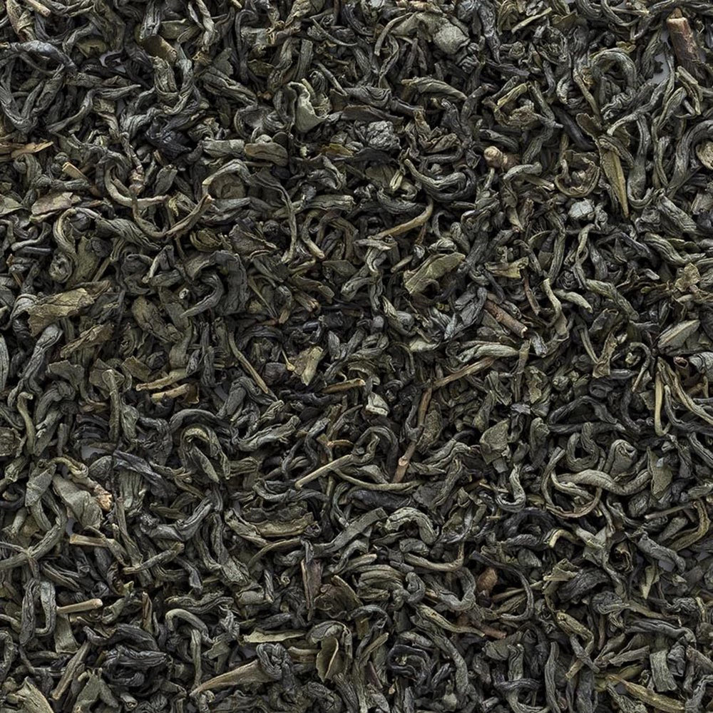 Frontier Co-op Jasmine Green Tea steeping yields fresh vegetal notes in a cup.