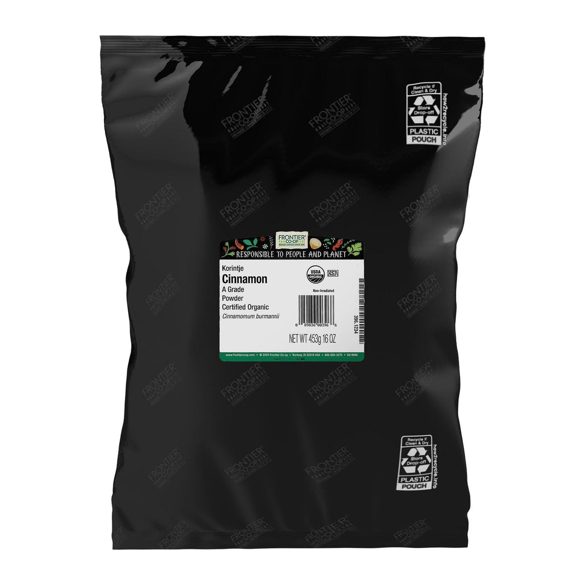Frontier Co-op Korintje cinnamon ground 16oz pack with rich aroma for everyday cooking