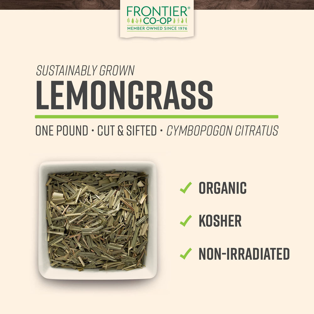Frontier Co-op lemongrass cut and sifted for easy recipe measuring