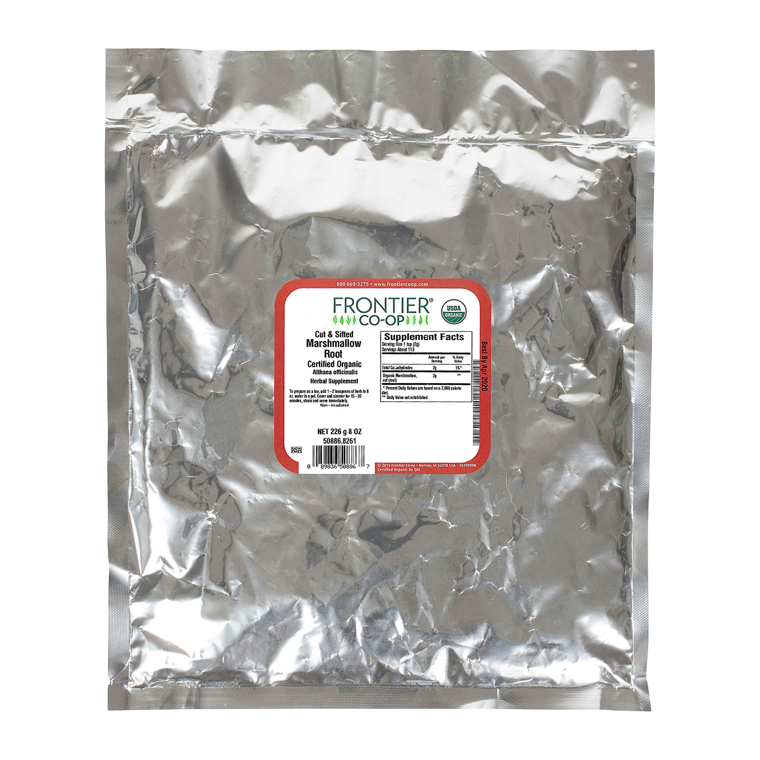Frontier Co-op marshmallow root as a skin-care ingredient for soothing balms.