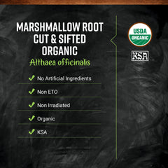 Marshmallow root tea infusion with sweet aroma and smooth taste