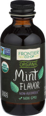 Frontier Co-op Mint Flavor bottle pour adds refreshing mint to drinks.