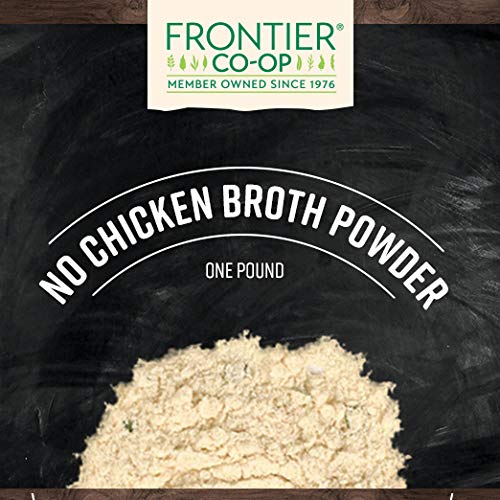 Frontier Co-op No-Chicken broth powder shaker refill for easy kitchen refills.