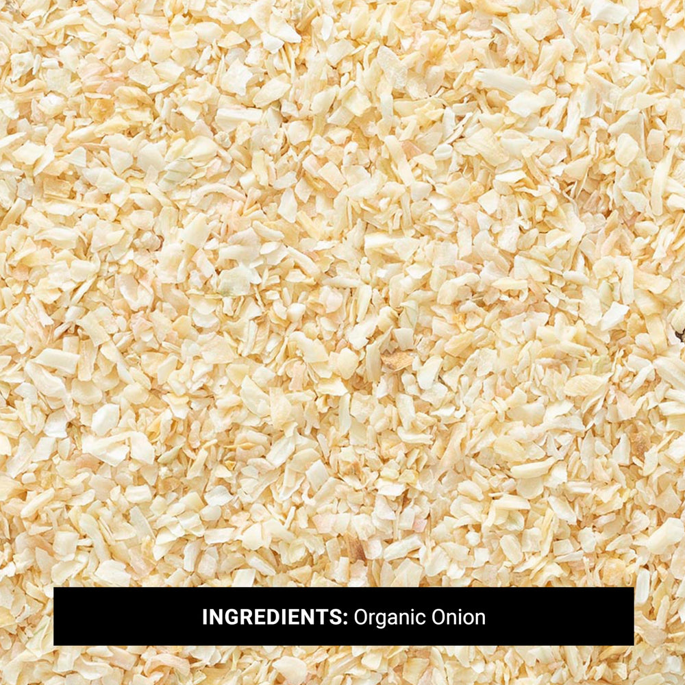 Frontier Co-op non-irradiated onion minced for quick, flavorful meal prep.