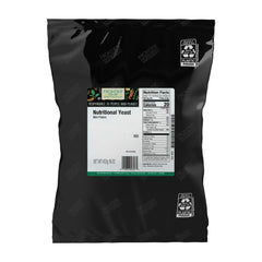 Frontier Co-op Nutritional Yeast mini flakes bulk bag adds savory, dairy-free flavor to meals.