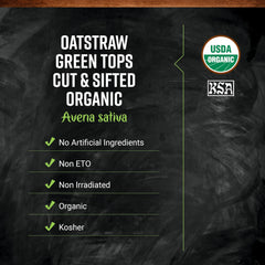 Frontier Co-op oatstraw greens ideal for tea steeping.