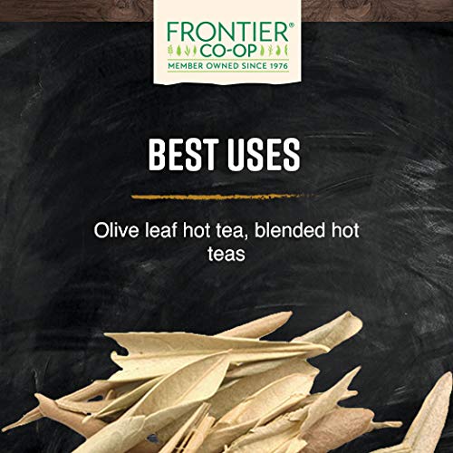 Frontier Co-op olive leaf with kosher and non-GMO labels for versatile pantry use.