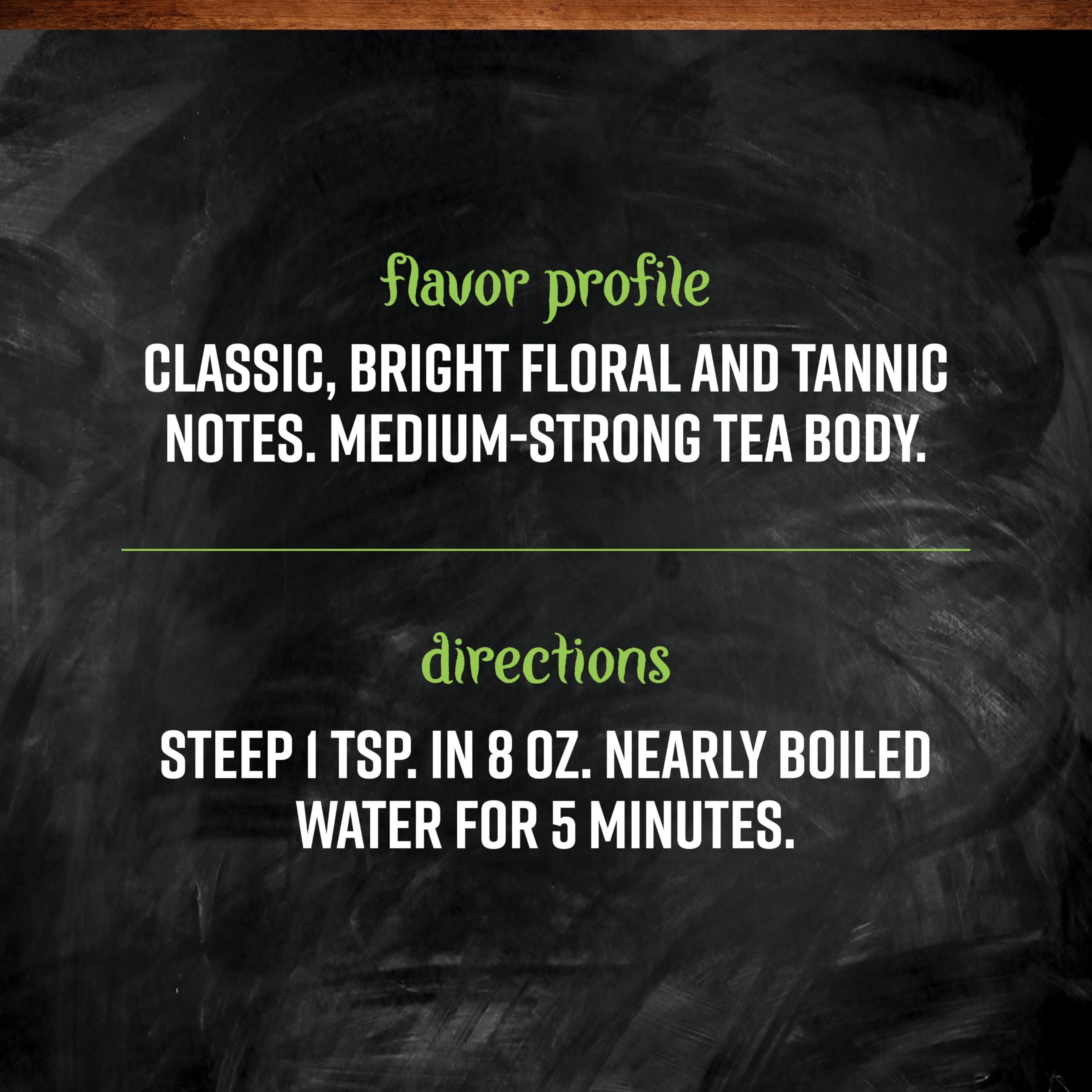 Frontier Co-op orange pekoe tea served with citrus slice for brightness
