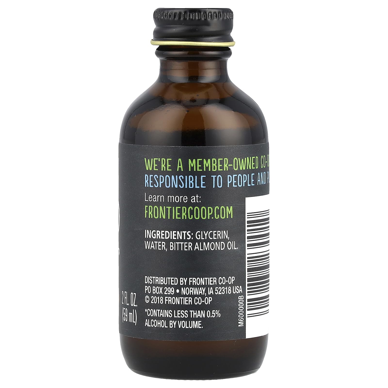 2 oz glass jar of almond flavor ideal for coffee and smoothies.