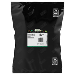 Frontier Co-op Organic Cumin Seed Powder in bulk bag adds rich, earthy flavor.