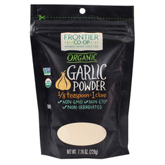 Frontier Co-op Organic Garlic Powder bottle ready to season savory dishes