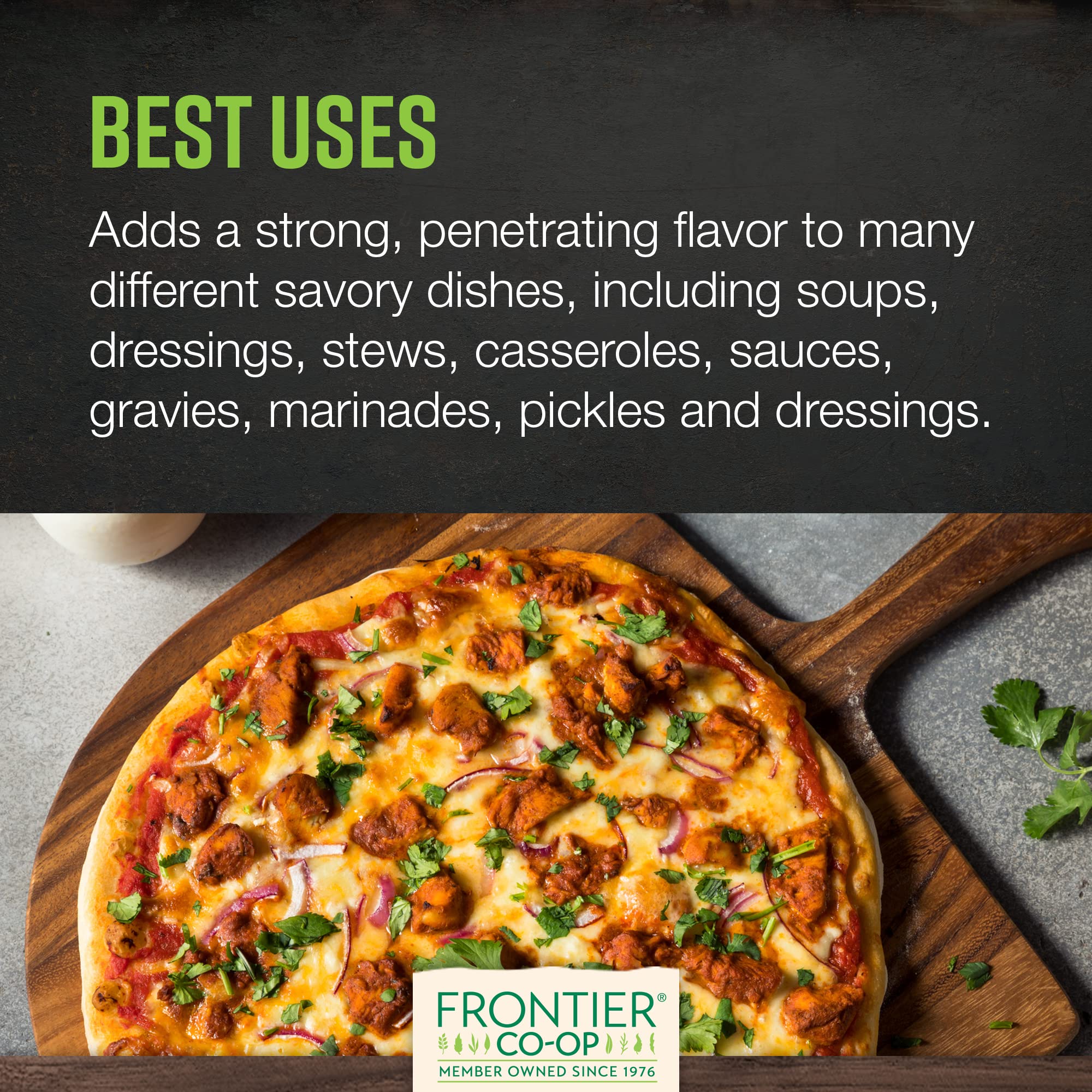 Garlic powder poured over a dish to boost flavor
