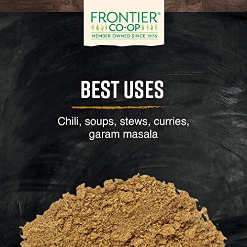 Frontier Co-op Organic Ground Cumin measuring scoop emphasizes portion control