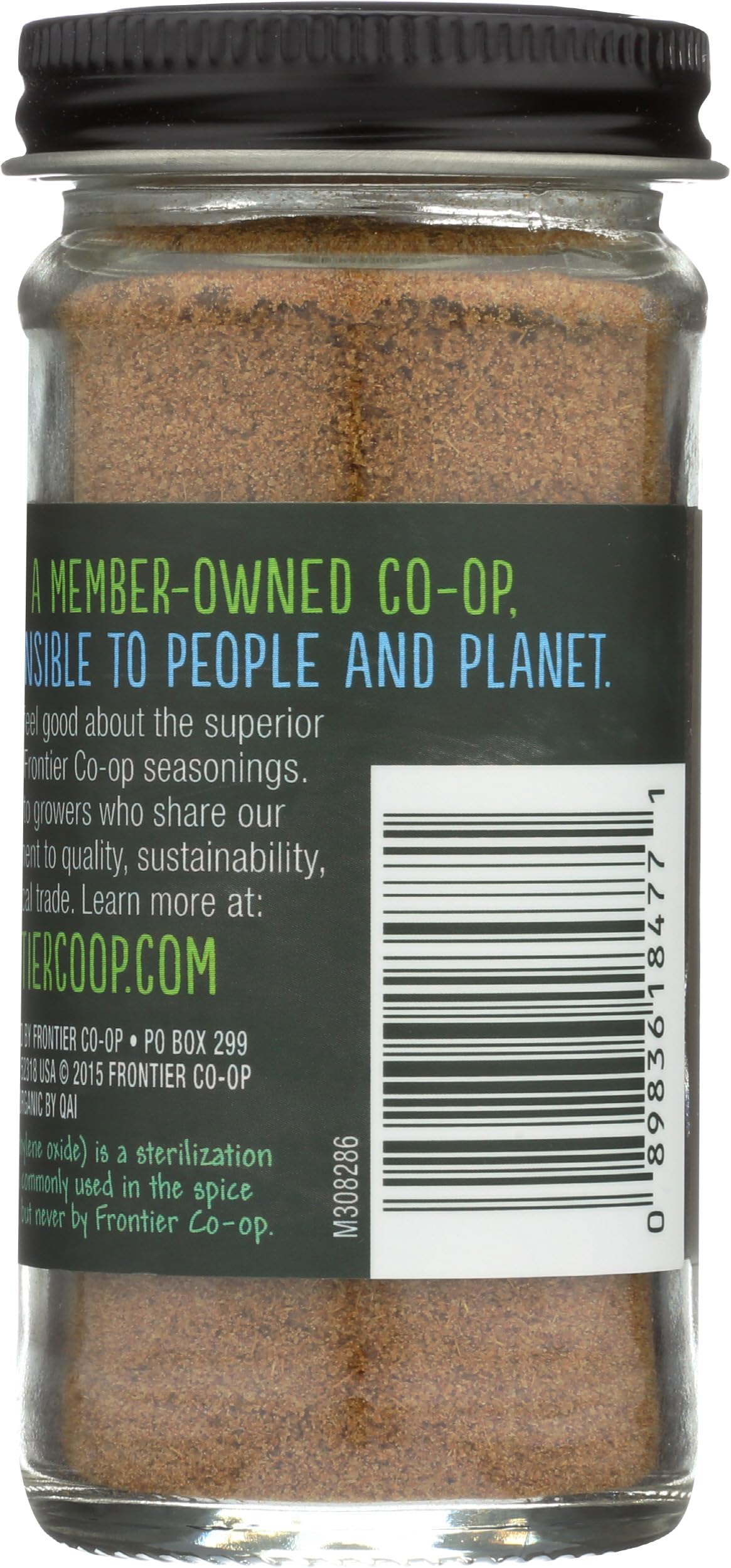 Frontier Co-op organic ground cumin seed in packaging ready to store.
