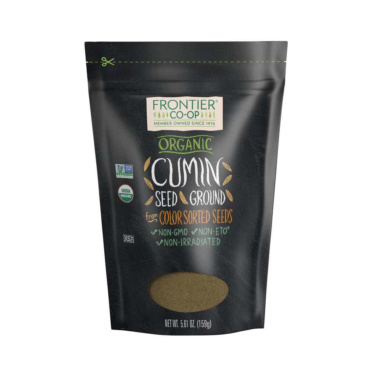 Frontier Co-op Organic Ground Cumin Seed Powder in a jar boosts flavor for curries and stews