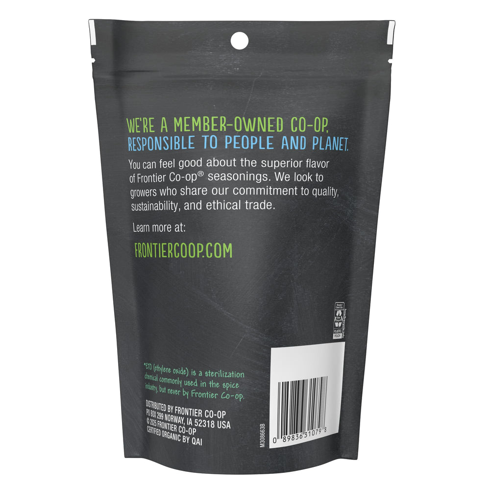 Frontier Co-op Organic Ground Ginger Root bag with scoop for easy measuring.