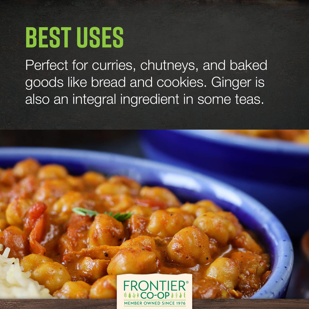 Curry dish seasoned with Frontier Co-op Organic Ground Ginger Root.