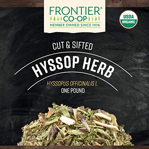 Frontier Co-op organic hyssop leaves close-up for fragrant infusions.