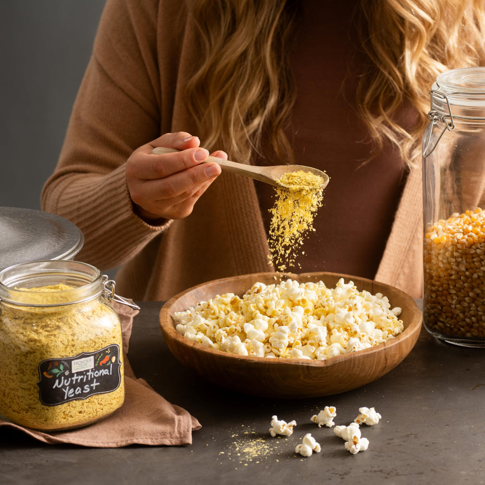 Frontier Co-op Organic Nutritional Yeast Flakes sourced from beet molasses origin.