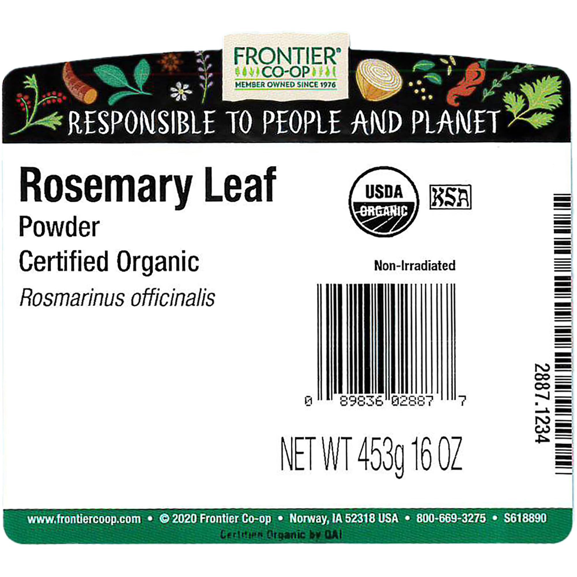 Frontier Co-op Organic Rosemary Powder for cooking enhances roasted vegetables and meats
