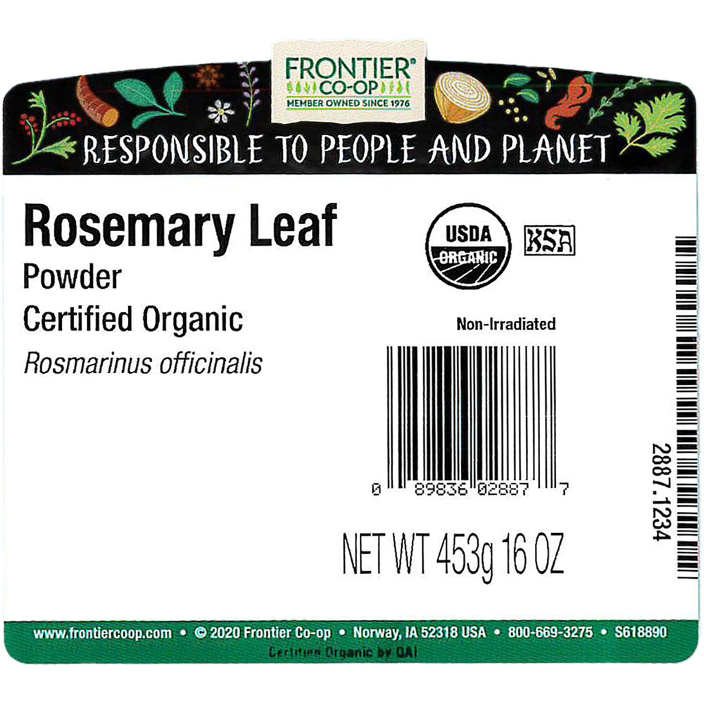 Frontier Co-op Organic Rosemary Powder for cooking enhances roasted vegetables and meats